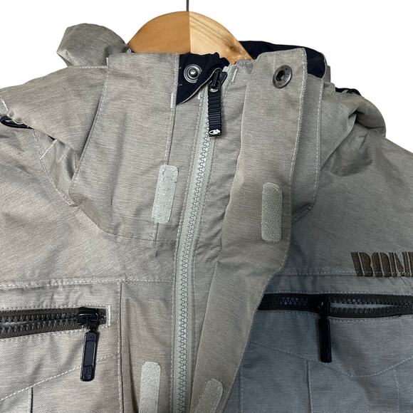 Bonfire Jacket Size L Snowboard Ski Soft Shell Lightweight Hooded Taupe - Picture 7 of 13
